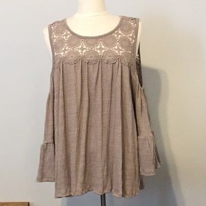 Time and Tru crochet cold shoulder top